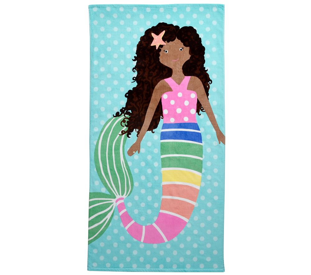 Rainbow Mermaid Kid Beach Towel